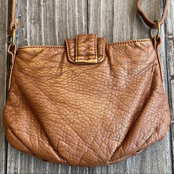 Butter Soft Cognac Bobo Crossbody Satchel Bag - Picture 4 of 10